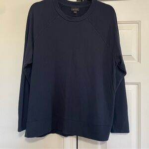 J.Jill Wearever Collection Navy Long Sleeved Activewear Top Size Small Tall